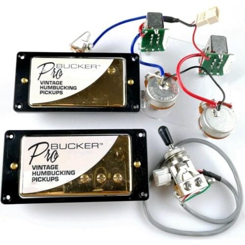 ProBucker Alnico Bridge&Neck Pickups with Pro Wiring Harness Pots&3 Way Switches