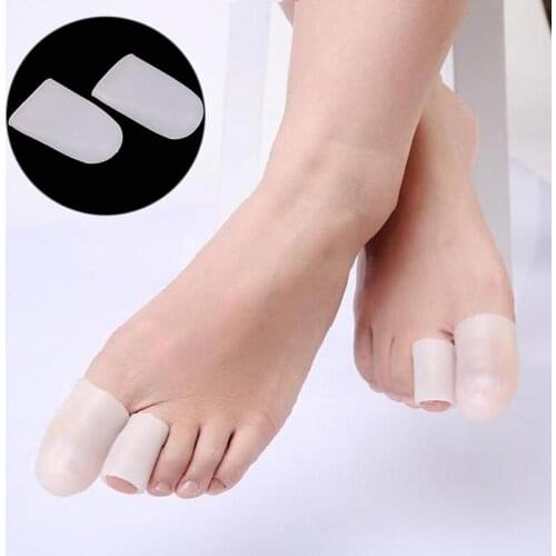 Transparent Pinky Toe Sleeves Silicone Corn Cushions Pads Little Toe Protectors for Corn Blister and Injured Toenail Protection