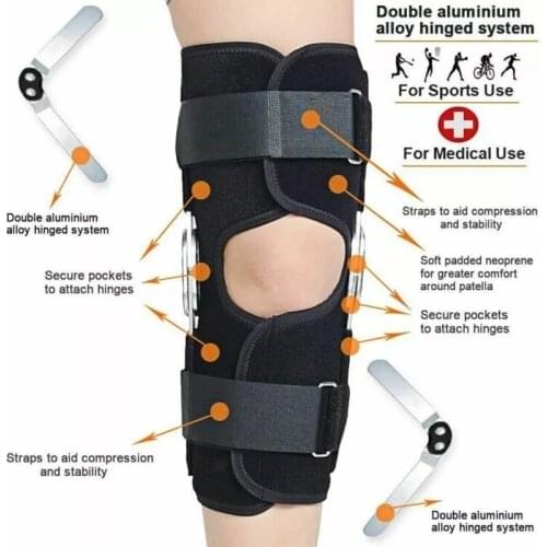 1Pc Hinged Knee Arthritis Support Guard Stabilizer Strap Wrap Sports Knee Pads Brace Adults Sport Knee Sleeve Support
