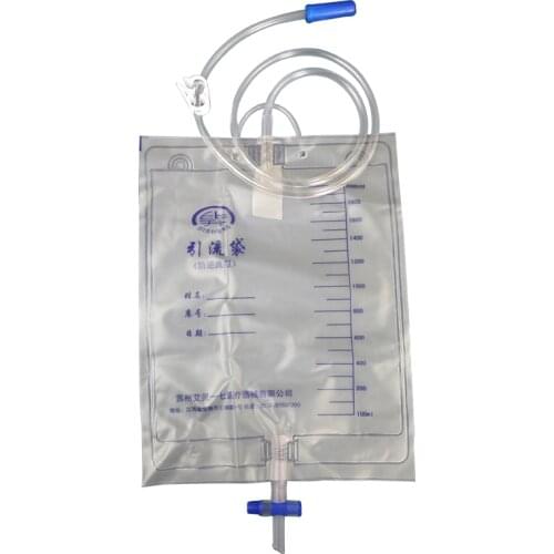 2000ml Autoclave Sterilized Medical Urology Bag Cross Valve drainage Urine bag Teaching Homehealth care or hospital use