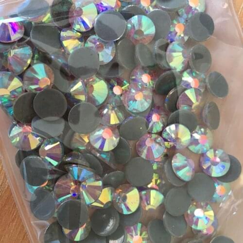 SS34 288PCS/BAG Crystal AB DMC HotFix FlatBack Rhinestones Crystal Hot Fix glitters iron-on garment shoes crystal stone