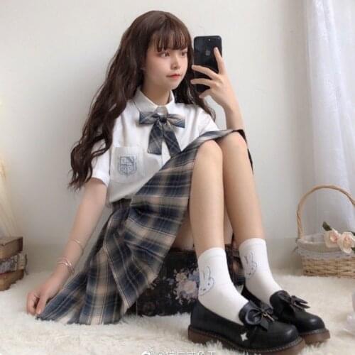 Flats Jk Uniform Shoes Round Head Womens Shoes Anime Tea Party Cosplay Star Bowknot Buckle Female Japanese Harujuku Lolita Shoe