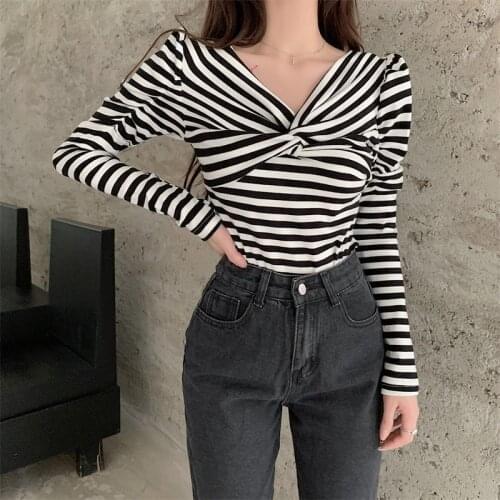 Женские полосатые футболки ZZYSCFPSYFAH China At AliExpress