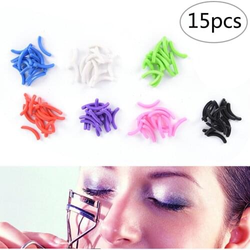 15pcs/set Replacement Eyelash Curler Make Up Tools Accessories Replacement Eyelash Curler Refill Rubber Pads Plastic Beauty Tool