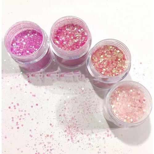 1Jar (10ml) Holographic Effect Nail Glitter Powder For UV Gel Polish Fine Glitter Sparkles Acrylic Nail Art Glitter For Manicure