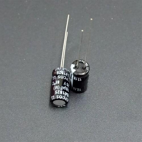 50pcs 10uF 25V EPCOS B41825 series 6.3x12mm 25V10uF Aluminum Electrolytic Capacitor