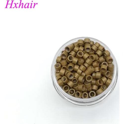 Freeshipping- 5000pcs 4.0mm Micro Aluminium Rings With Screw Inside / Links Beads / Black D-Brown Brown L-Brown Blonde Auburn