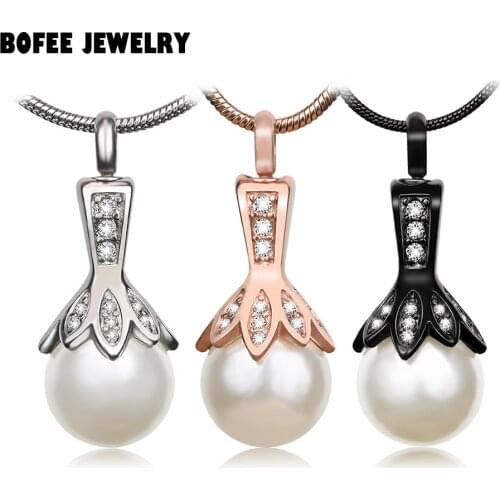 BOFEE Ash Pendant Urn Necklace For Men Women Stainless Steel Cremation Memories Locket Stainless Steel Chain Keepsake Gift