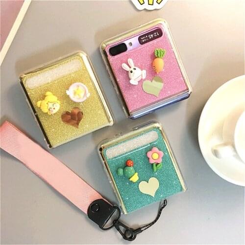 Rabbit and Carrot Cover for Samsung Gaxaly Z Flip Birthday Gift Anniversary Case for Samsung Galaxy Back Cover For ZFlip 5G