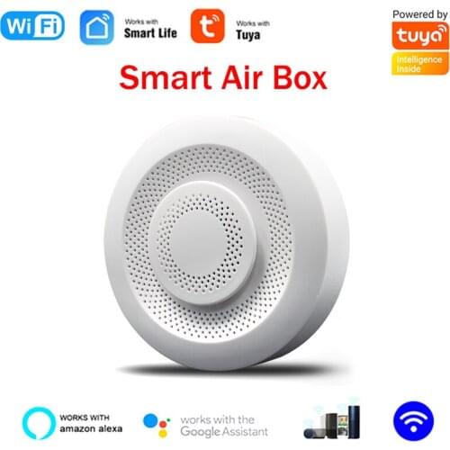 WiFi Smart Sensor Tuya Temperature Humidity Sensor Air Box For VOC Carbon Dioxide Temperature Sensors Automation Alarm Detector