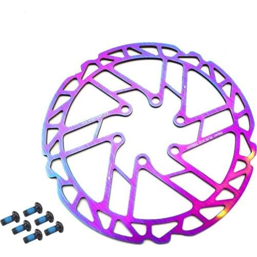 Bicycle color pressure disc brake rotor high quality mountain bike road bike brake disc rotor rainbow rotor bicycle brake parts