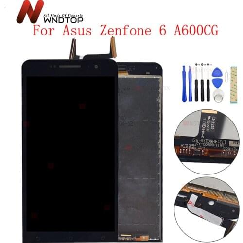 100% Tested For ASUS Zenfone 6 A600CG LCD Display Touch Screen With Frame For ASUS Zenfone 6 A600CG Display A601CG T00G Screen
