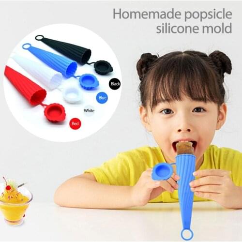 Ice Mold Creative DIY Silicone Handheld Popsicle Mold Ice Cream Ice Cream Mold Food Grade Silicone Handheld Popsicle Mold