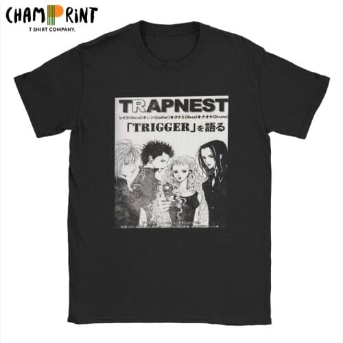 Trapnest Band Osaki Nana T-Shirts for Men Novelty Cotton Tee Shirt O Neck Short Sleeve T Shirts Printed Clothes