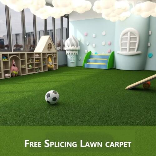 Simulation faux lawn carpet mat artificial outdoor indoor football field green plastic enclosure decoration green turf wholesale