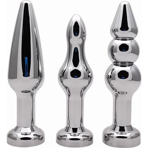 Metal Anal Plug Pull Beads Expander Butt Plug G Spot Stimulator Masturbator Flirt Anus Dildo Big Anal Sex Toy Ball For Woman Man