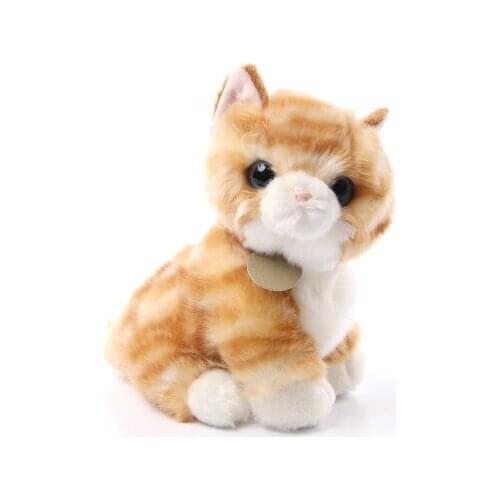 Lovely cartoon cat plush toy yellow colour cat about 22cm soft doll baby toy birthday gift h0898