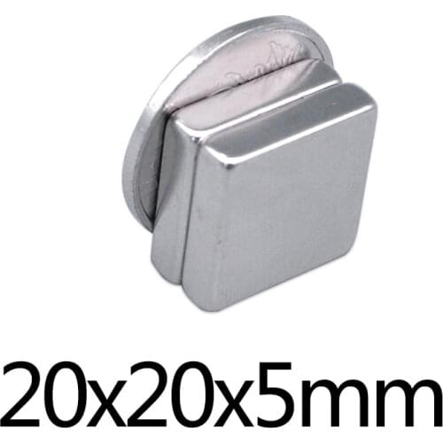 2/5/10/20/50pcs 20x20x5 Powerful Magnets 20x20x5mm Permanent Quadrate Magnet 20X20mm Super Strong Neodymium Magnet 20*20*5