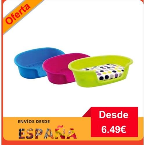 Plastic bed for dogs and cats, basket for animals, perforated background, non-slip, comfortable chin support