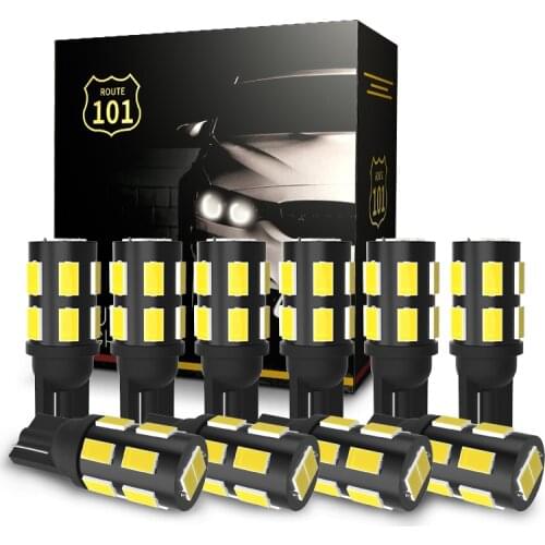 Route101 10x T15 W16W 921 LED 6000K White 12V Car Reverse Backup Light Bulb T10 W5W 5W5 194 168 Interior Dome Parking Auto Lamp