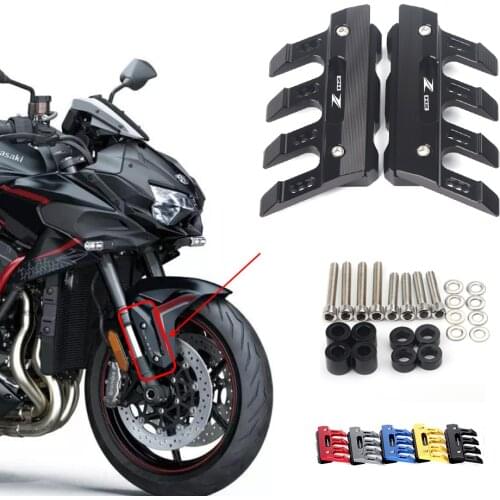 With Logo For KAWASAKI ZH2 Z H2 Motorcycle Front Fork Protector Fender Slider Guard Accessories Mudguard