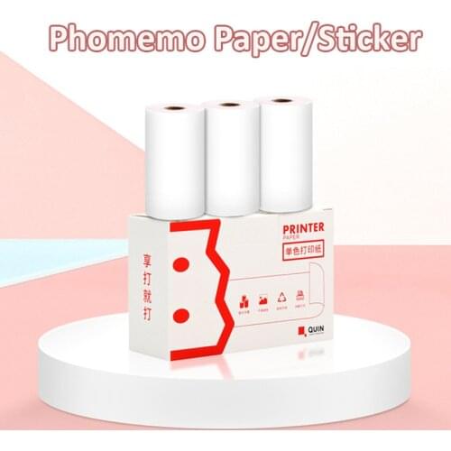 Phomemo Self-Adhesive Thermal Paper Sticker Label Papers for Phomemo M110/M02/M02S/M02Pro Printer for iphone Photo Paper