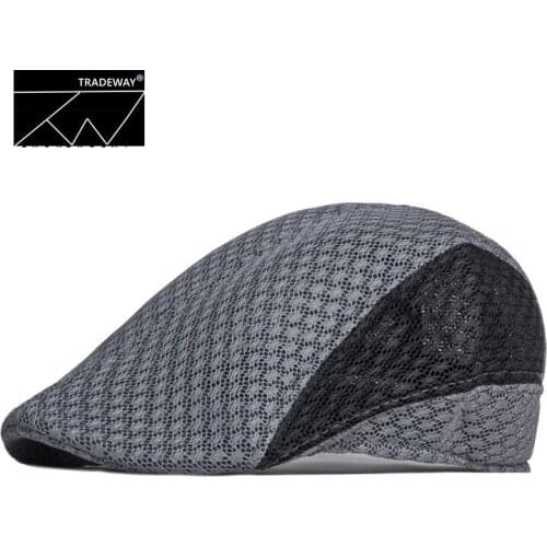 2021split joint Mens Hats Breathable Mesh Newsboy Caps Spring Outdoor Gorro Hombre Boina Golf Hat Fashion Solid Flat Cap Women