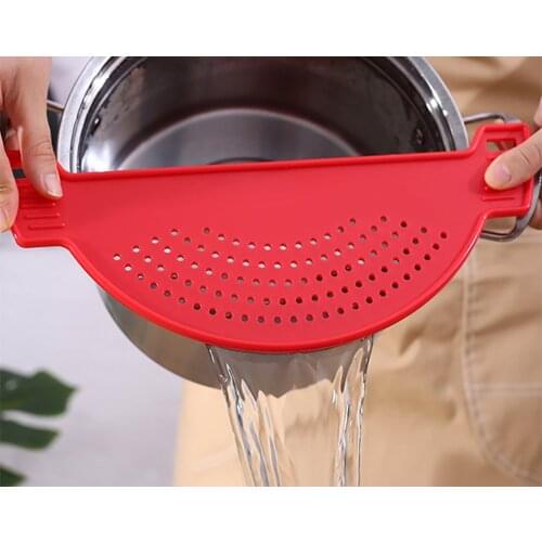 Silicone Colanders Kitchen Clip On Pot Strainer Drainer For Draining Excess Liquid Univers Draining Pasta Vegetable Cookware