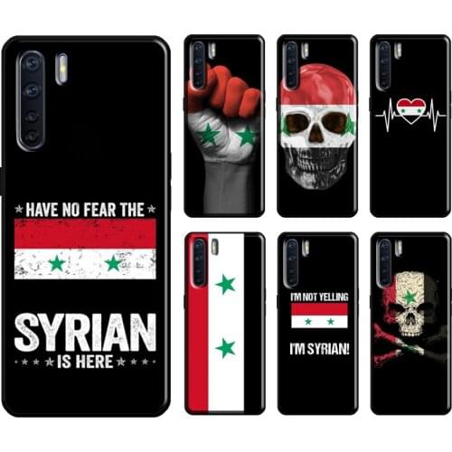 Syria national Flag Case For OPPO A1K A3S A5S A15 A52 A72 A83 A91 F5 A5 A9 A31 A53 2020 Reno 2 Z 4 Pro Coque