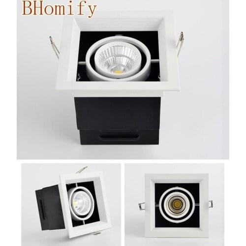 LED Downlights COB 15w Surface Mounted dimmable LED Ceiling Lamps Spot Light square Rotation LED Downlights AC85-265V