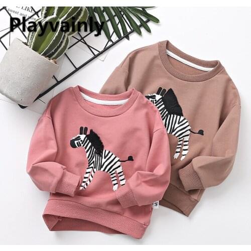 Baby Girls Boys Sweatshirts Spring Autumn pony printing Long Sleeve T-shirt Cotton Hoodie Baby Boy Clothes E90134