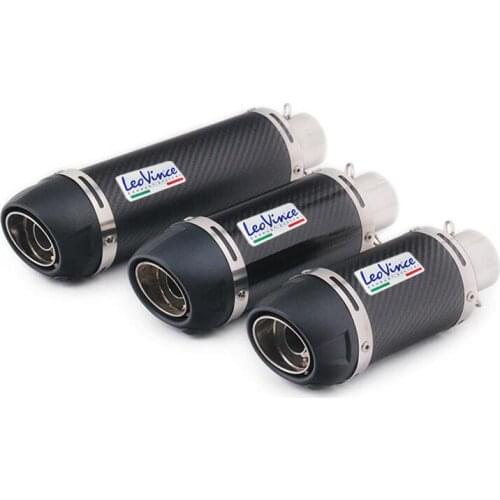 Universal 38-51mm Motorcycle Exhaust Pipe Carbon Fiber Leovince Motorbike Muffler Exhaust Escape Moto Pipe with DBKiller Sticker