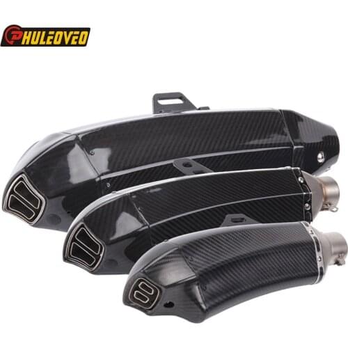 ID:51mm/60mm Carbon Fiber Cobra Universal Motorcycle Exhaust Pipe Muffler Escape Demper Baffle Motorbike Muffler Exhaust Escape