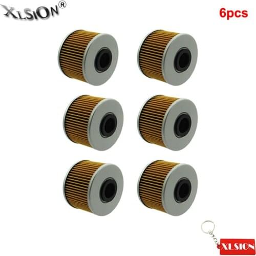 XLSION Aftermarket 6pcs Oil Filter For Honda SXS1000 M3 3 SXS1000 M5 5 Seat Pioneer 1st Filter(2016-2017) # 15412-HP7-A01