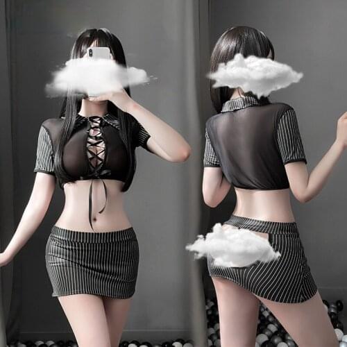 Short-Sleeved Womens Home Clothes Pink Striped Pajamas Sexy Cute Pajamas Spring and Summer Womens Pajamas Suit