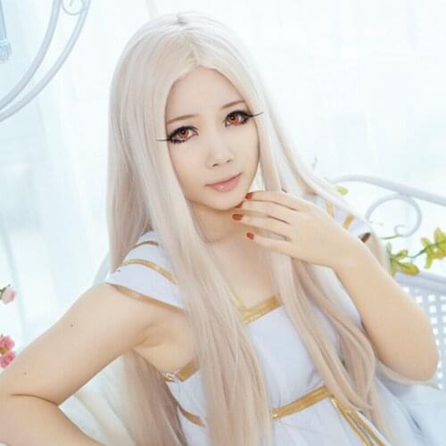 New Fate/Zero Irisviel von Einzbern 100cm Long Straight Anime Synthetic Hair Cosplay Wig + Wig Cap