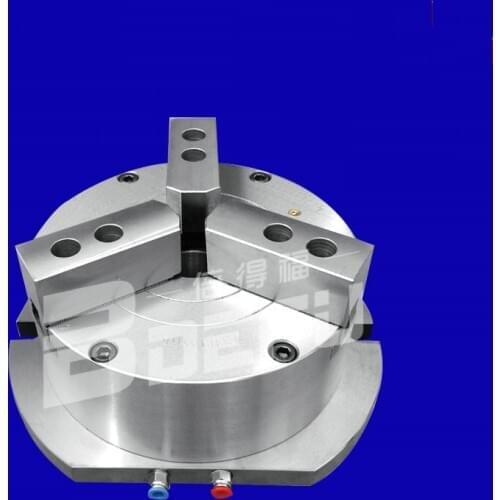 0.4-0.8Mpa 5-130mm KL130TQ-3 vertical automatic steel pneumatic/hydraulic 3 claw chuck,lathe machining parts,mechanical fixture