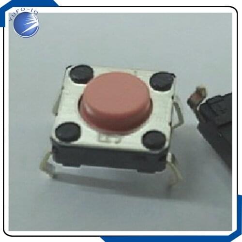 100PCS/LOT Red head 6*6*5MM touch switch micro switch Tactile Push button switch button switch 6X6X5MM