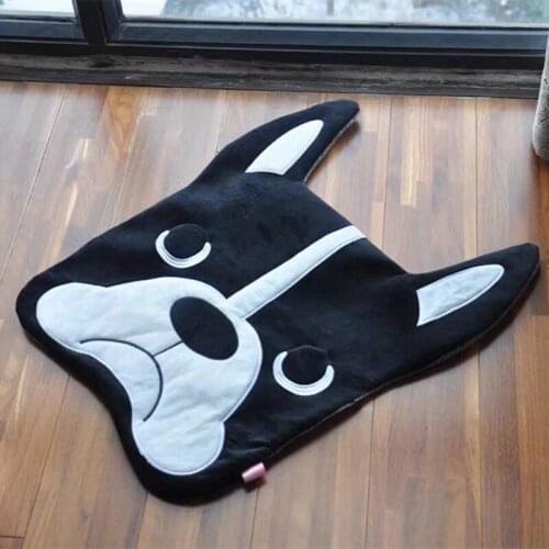 56x40cm cartoon dog floor mat carpet bulldog velvet rug foot pad anti slip pet mat rug household