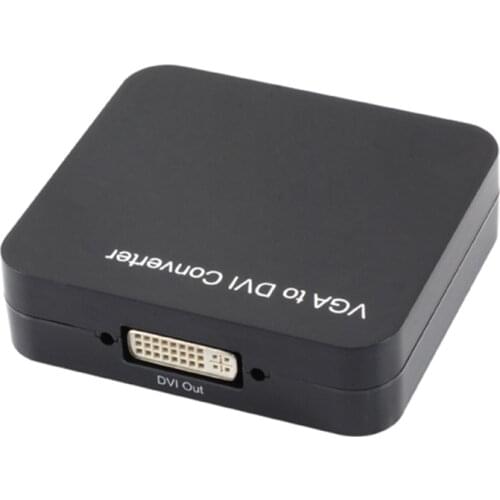 Active VGA to DVI converter box Analog VGA in to DVI out for PC laptop with power adapter