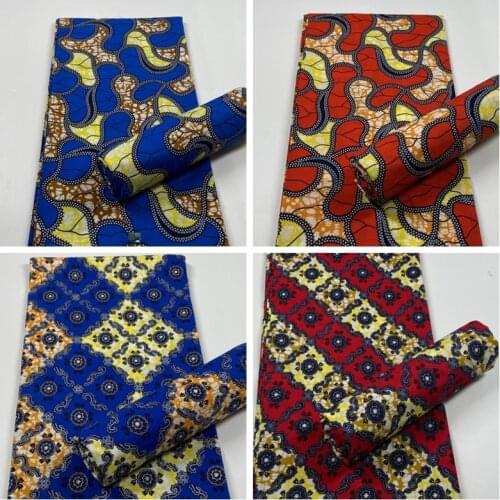 African Ankara Fabric Real Batik Print Wax Cotton Material Pagne Stuff Kente Classic Good Quality For Sewing