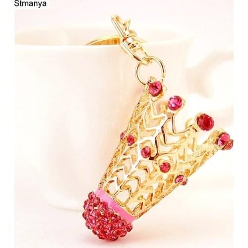 Sport Badminton Keychain Hight Quality Rhinestone Pendant Keychain Car Keyring Key Chain Ring Accessories For Sports Gifts K1581