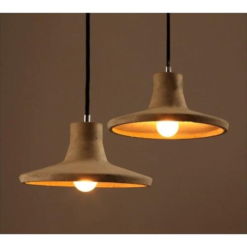 Cement Pendant Light LOFT Industrial Warehouse Lamp Dining Room Bedside Bar Iron Pendant Lamps