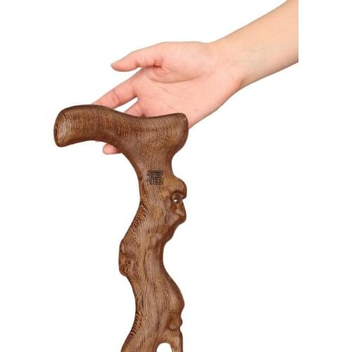 Mahogany wood stick stick TZ vegetarian chicken wings wood old crutches elderly cane
