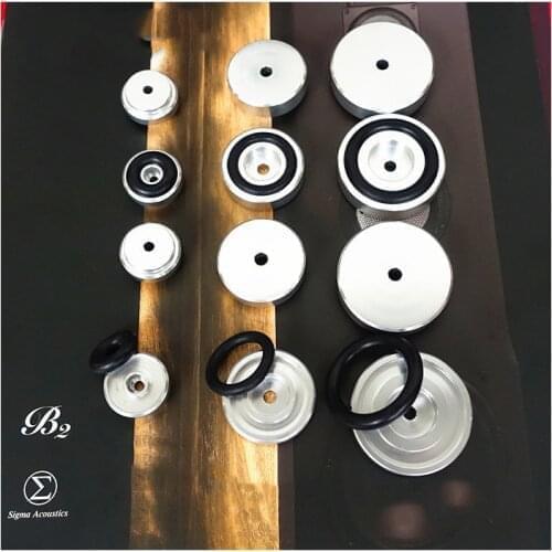 Diameter 20 30 39mm Power Amplifier Chassis Foot Rubber Ring Shock Absorption High-grade Silver All Aluminum Alloy Feet