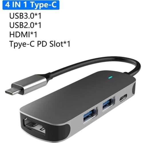 Type C Hub USB 3.0 2.0 Multi USB C Docking Station Laptop Switch HDMI-compatible for MacBook Pro Air for Notebook Laptop Phone