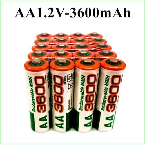 Dolidada 100% New Battery AA 3600 mah Ni-MH Rechargeable Battery for Protable Games, CD Players, Car toys