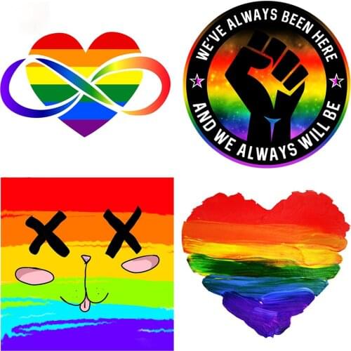 Fuzhen Boutique Decals Exterior Accessories I Love LGBT Gay Sign Car Stickers Vinyl JDM Bumper Trunk Graphics Anime Camper Decal