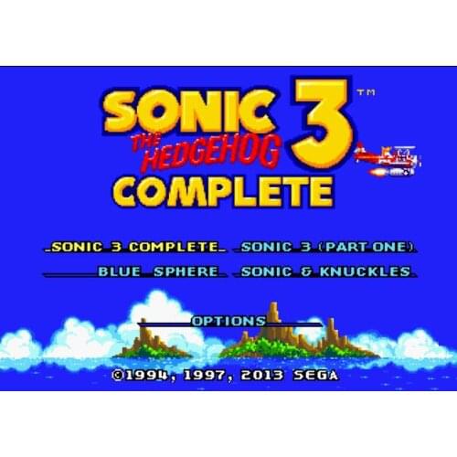 Sonic3 COMPLETE Game cartridge 16 bit Game card for MegaDrive / Genesis system Drop shipping