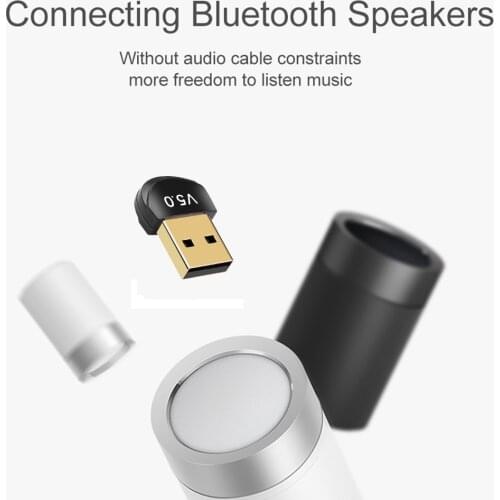 Kebidumei 5.0 Bluetooth USB Dongle Adapter for PC Computer Speaker Wireless Mouse Bluetooth 4.0 Music Audio Receiver Transmitter